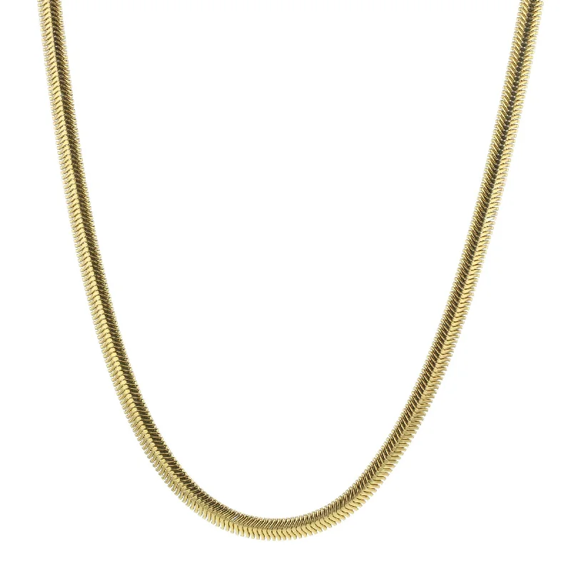 simple chain necklaces for women -Rocks Snake Gold Plated Necklace