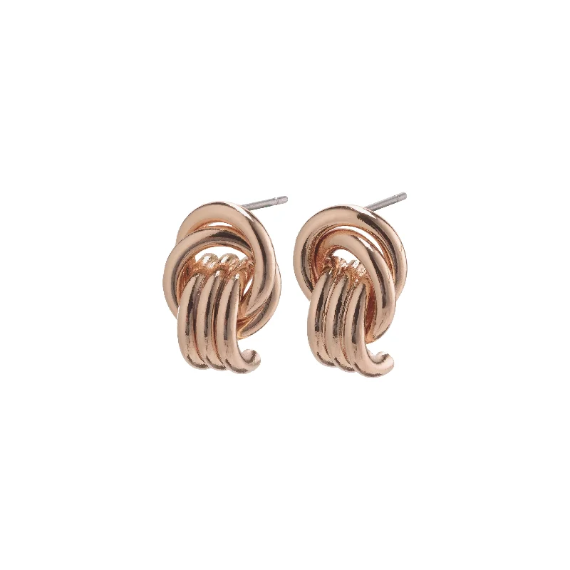 silver dangle earrings for women -DORIS earrings rosegold-plated