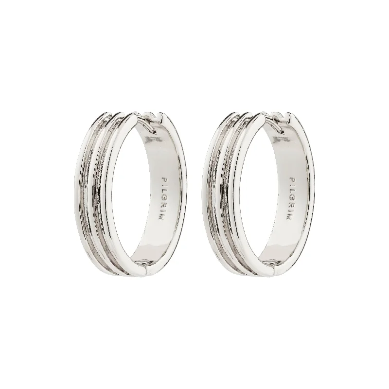 statement hoop earrings for women -BENNETT hoop earrings silver-plated