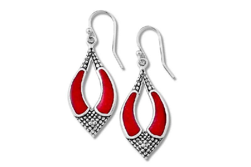 gemstone earrings for women -Malang Earrings- Coral