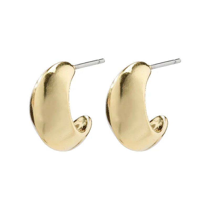 dangle earrings for women -EDWINA chunky huggie hoop earrings gold-plated