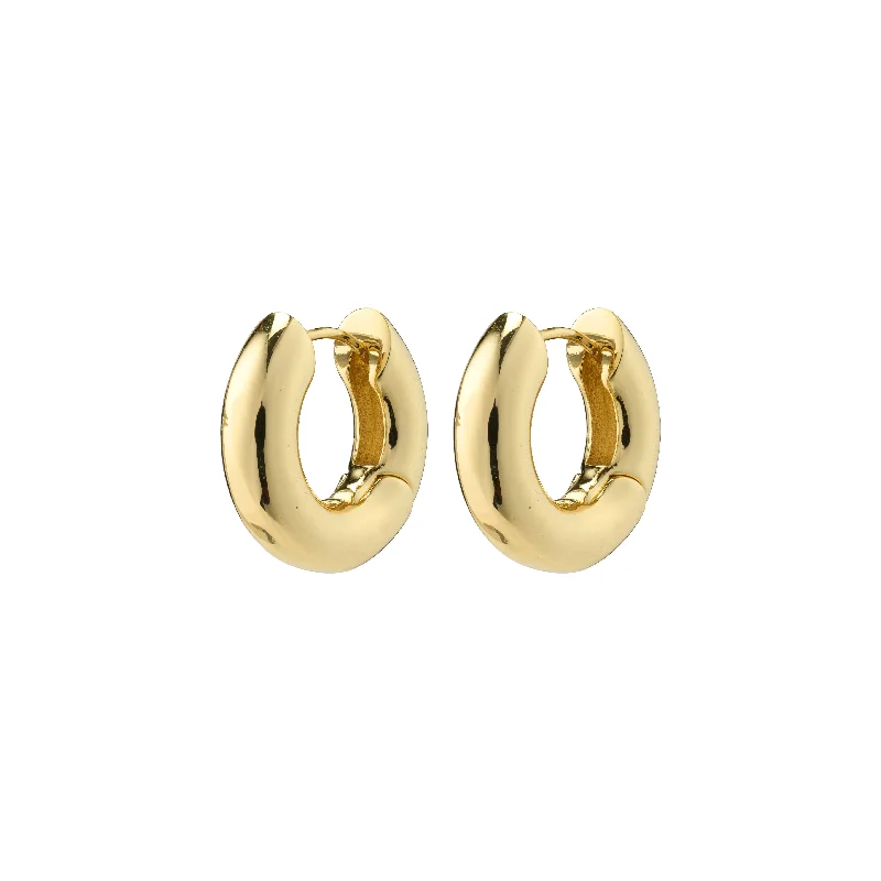 vintage earrings for women -AICA chunky hoop earrings gold-plated