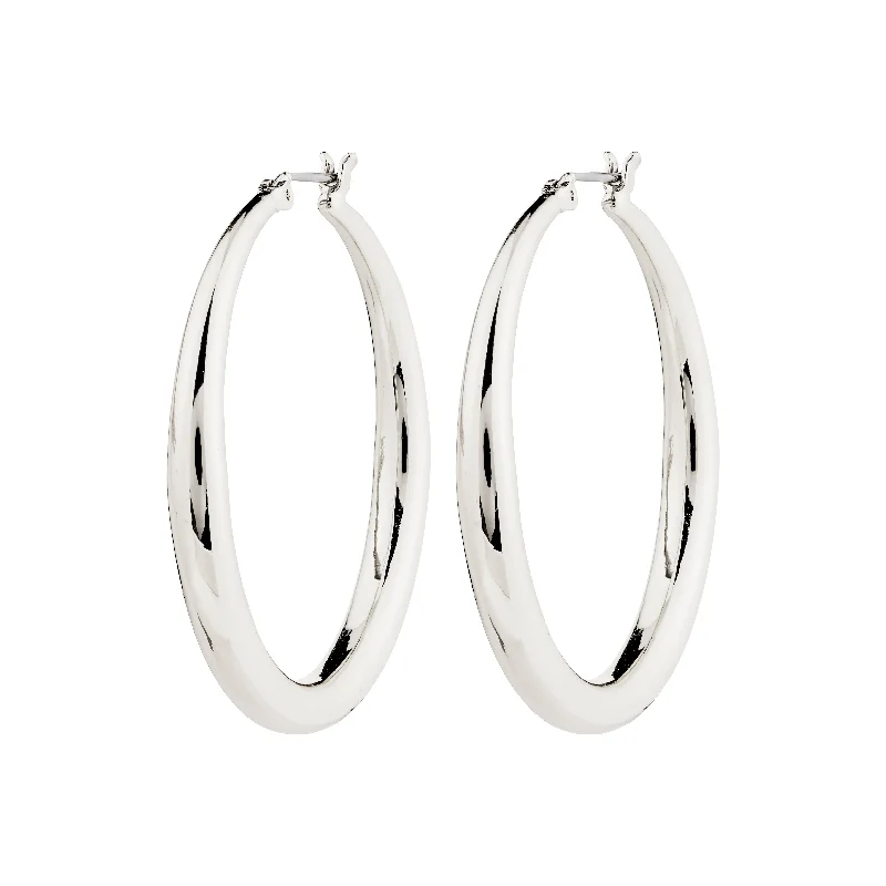 gold hoop earrings for women -JORUN large hoop earrings silver-plated