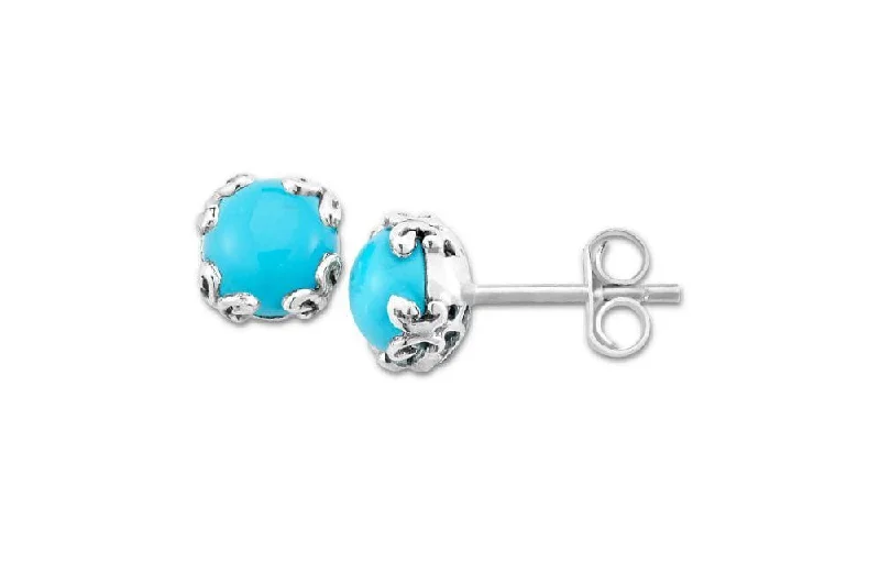 art deco earrings for women -Glow Studs- Turquoise