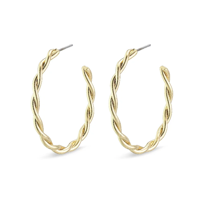 vintage earrings for women -NAJA  large hoop earrings gold-plated