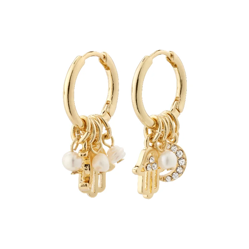 bridal drop earrings for women -PRUCENCE earrings gold-plated