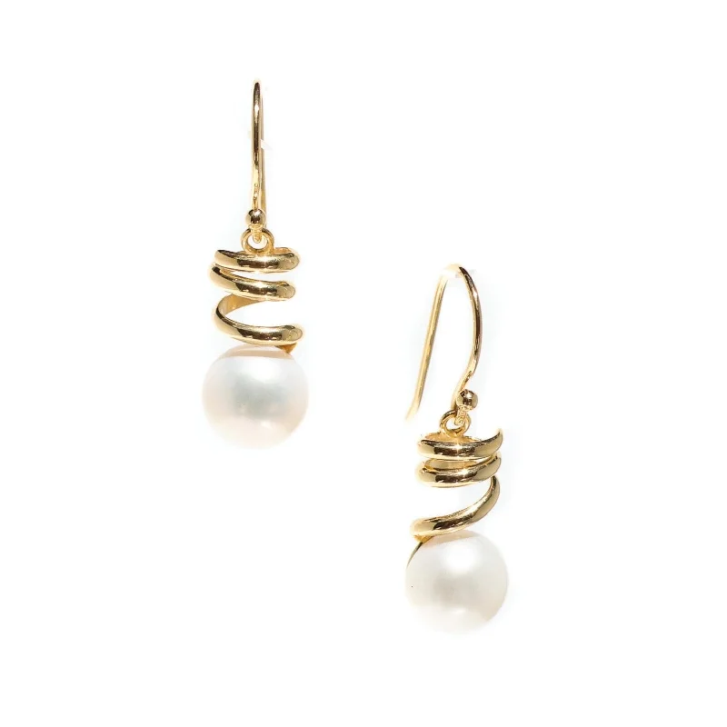 butterfly earrings for women -Staircase Reflection Pearl Earrings Gold