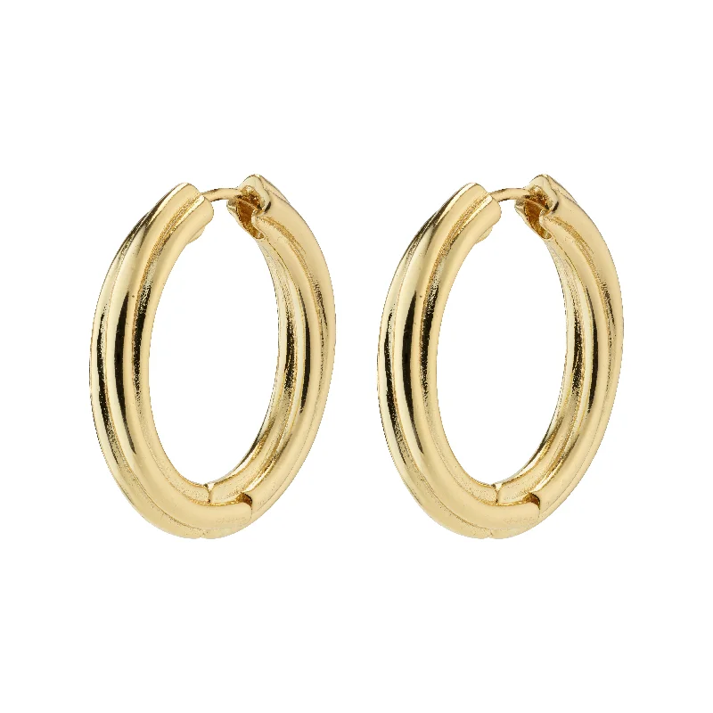 wedding drop earrings for women -EDEA hoops gold-plated