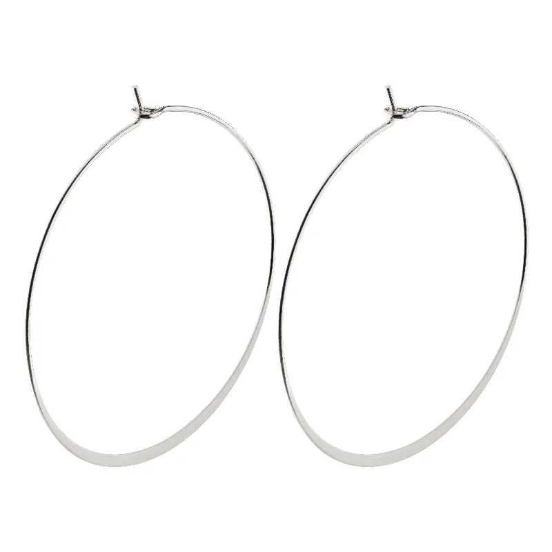 sparkling earrings for women -TILLY large hoop earrings silver-plated