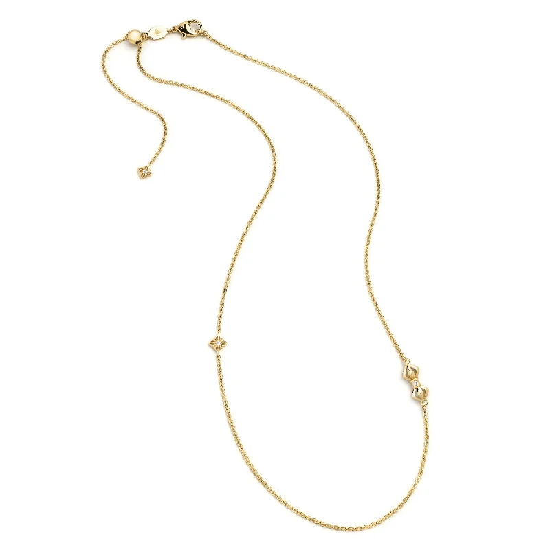 gemstone necklaces for women -Dorje 18K Gold Necklace w. Diamond