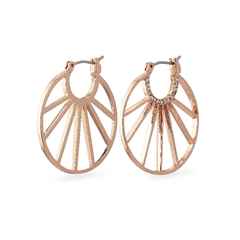 classic pearl earrings for women -CASSIE earrings rosegold-plated