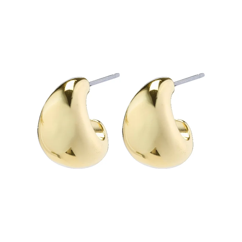 gemstone stud earrings for women -ALEXANE chunky mini hoop earrings gold-plated