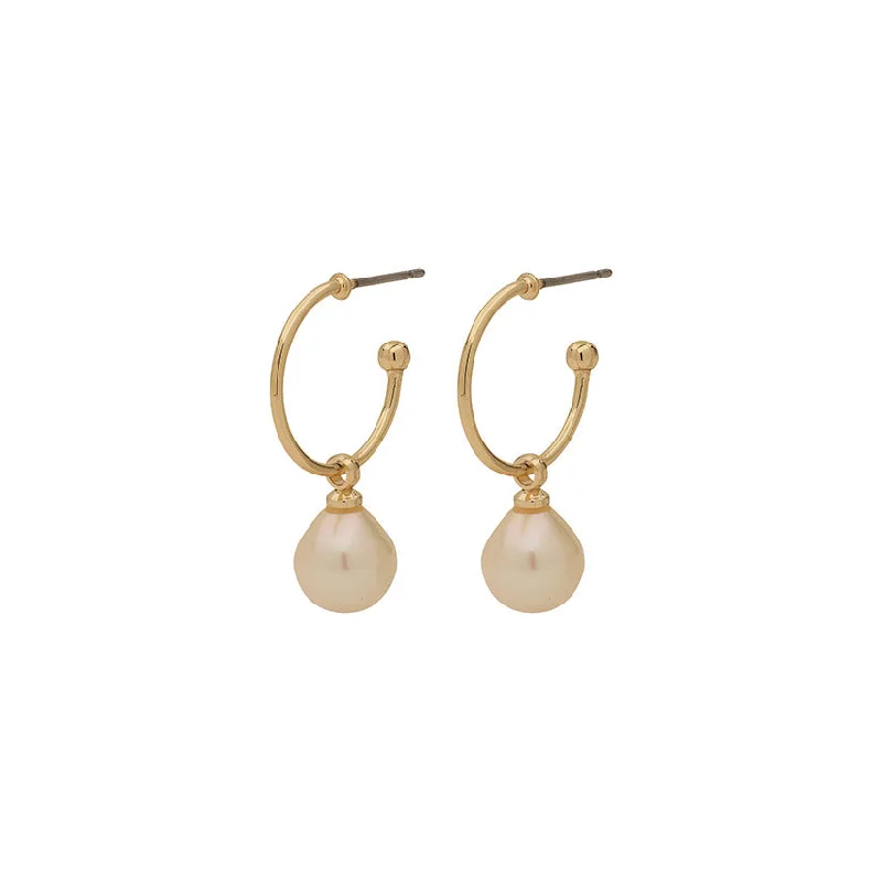 elegant pearl earrings for women -EILA pearl earrings gold-plated