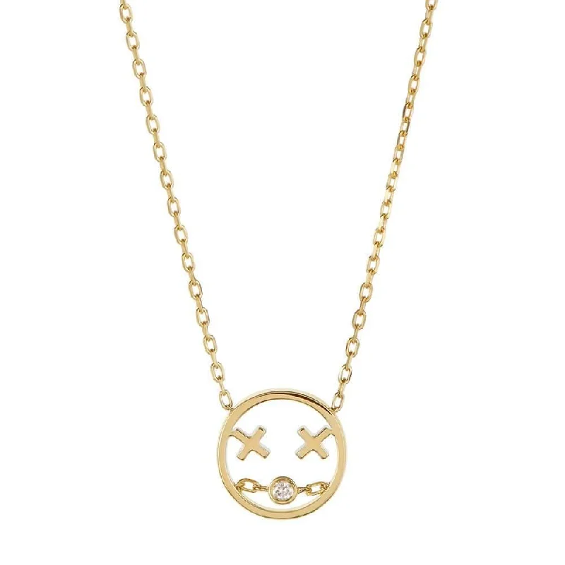 pendant necklaces for women -PETIT Kay 14K Gold Necklace w. Diamond