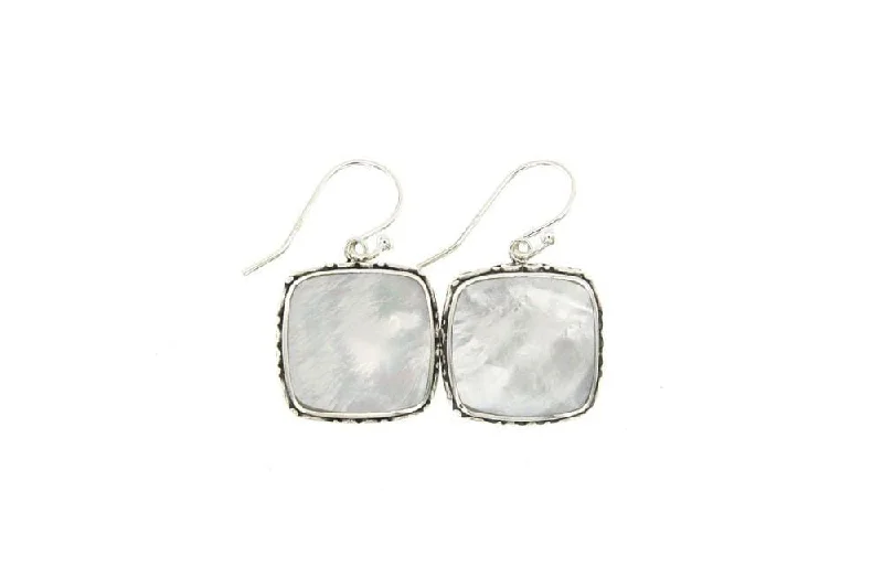 crystal drop earrings for women -Ventana Earrings- Mother Of Pearl