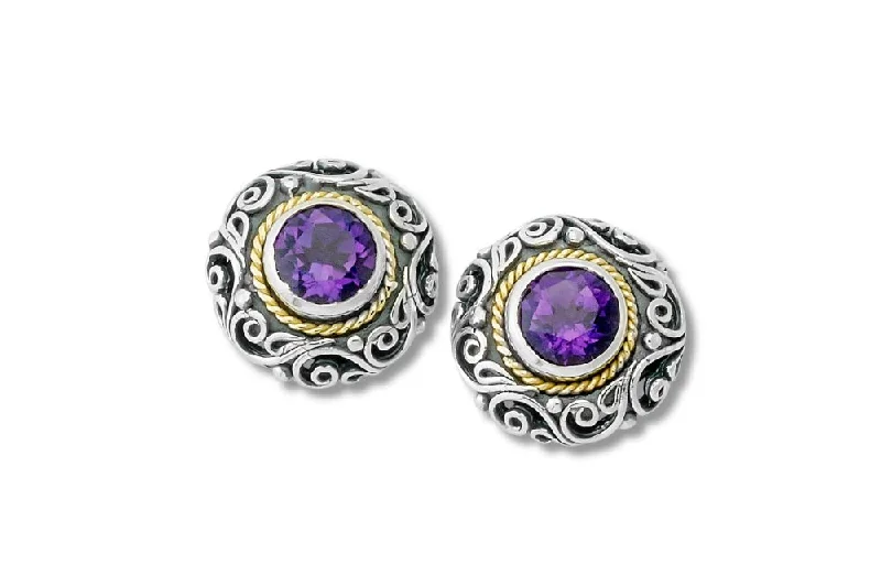 chandelier earrings for women -Imun Earrings- Amethyst