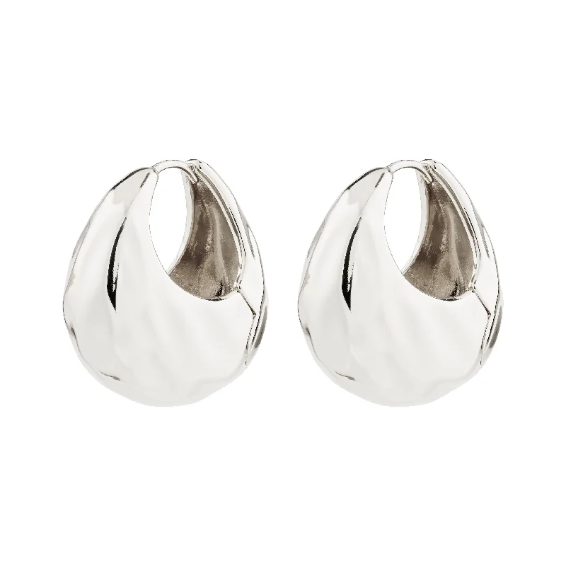 small hoop earrings for women -BELIEVE earrings silver-plated