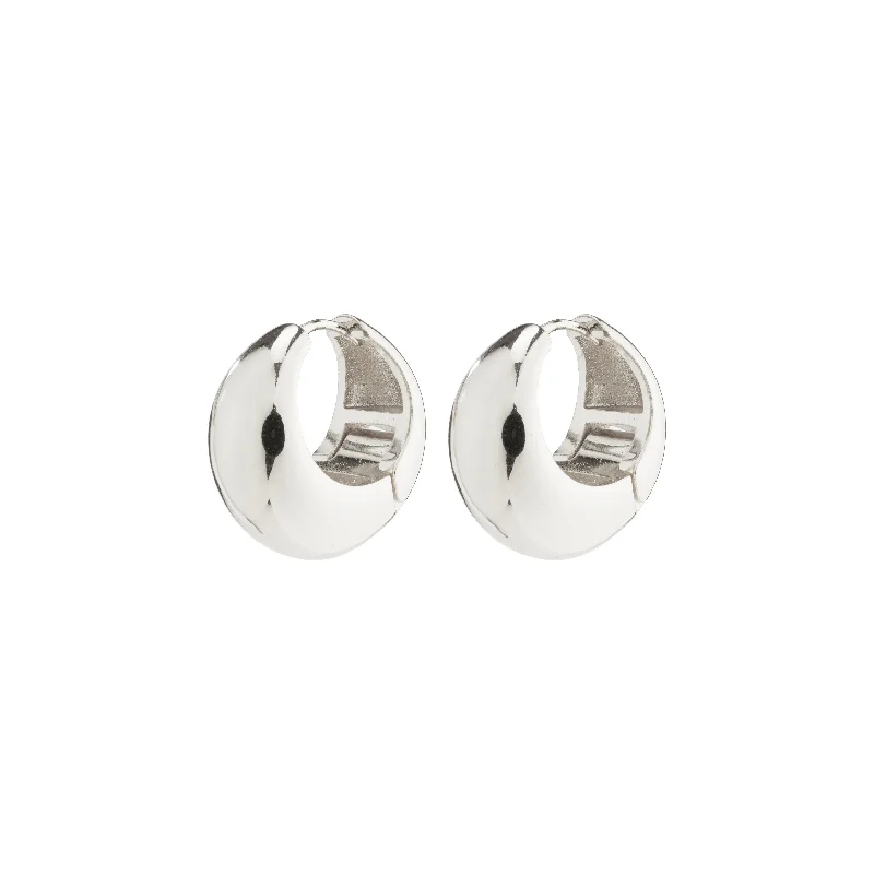 chic gold earrings for women -IOANNA chunky hoops silver-plated