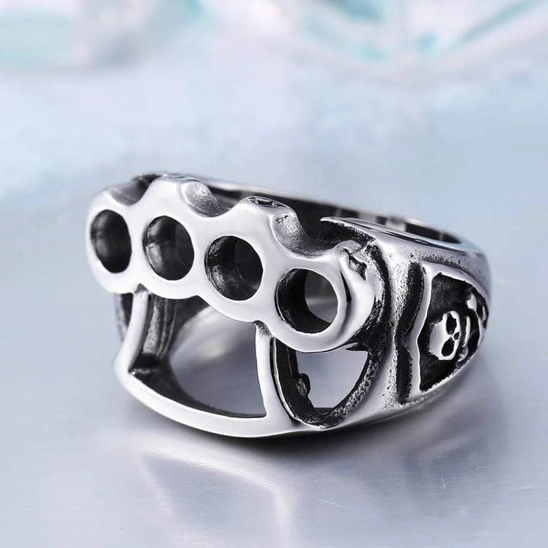 infinity engagement rings for women -Men's Punk Boxing Thorn Rings