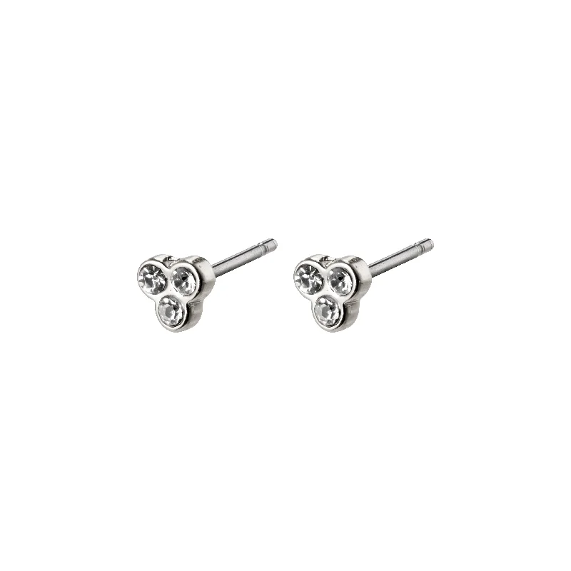 cute stud earrings for women -CAILY crystal earrings silver-plated