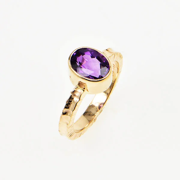 statement rings for women -Amethyst  Ring