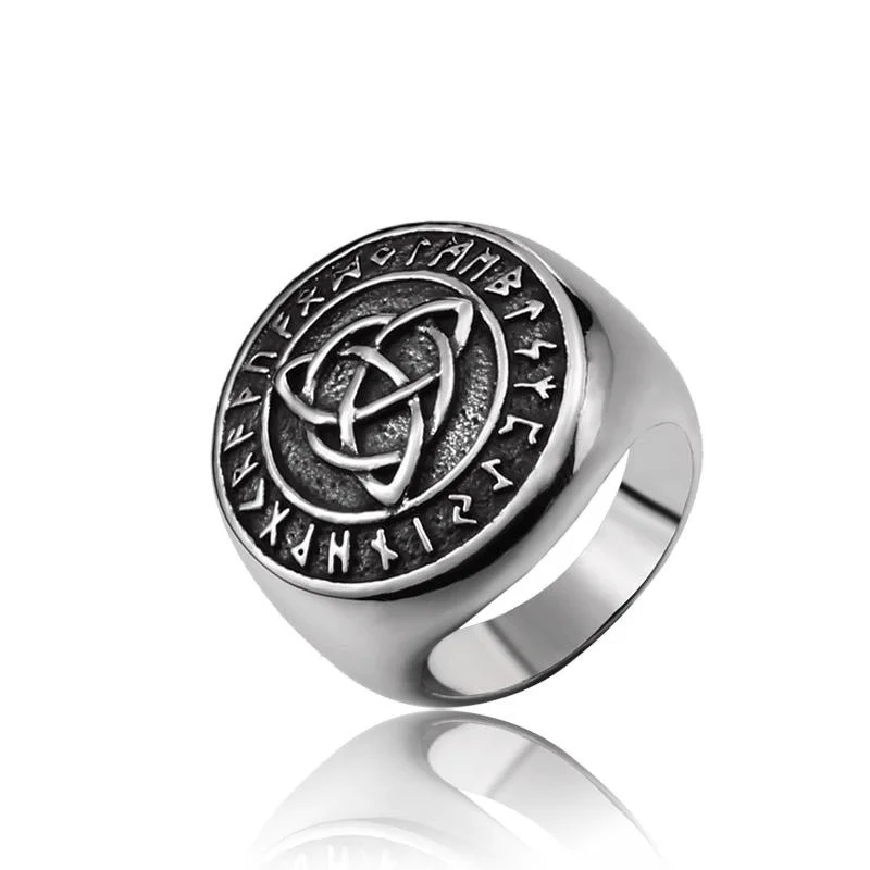 promise rings for women -Men's Punk Celtic Knot Ring