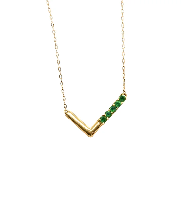 luxury necklaces for women -Anne 18K Gold Necklace w. Tsavorite