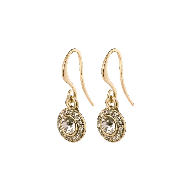 wedding diamond earrings for women -CLEMENTINE crystal earrings gold-plated