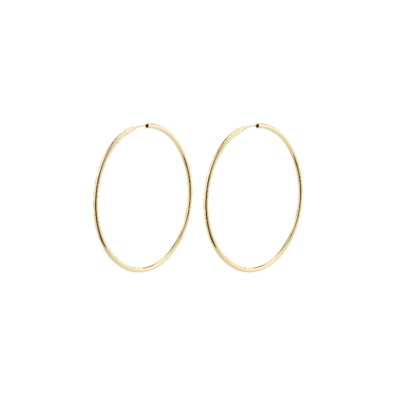 vintage-style earrings for women -APRIL large hoop earrings gold-plated