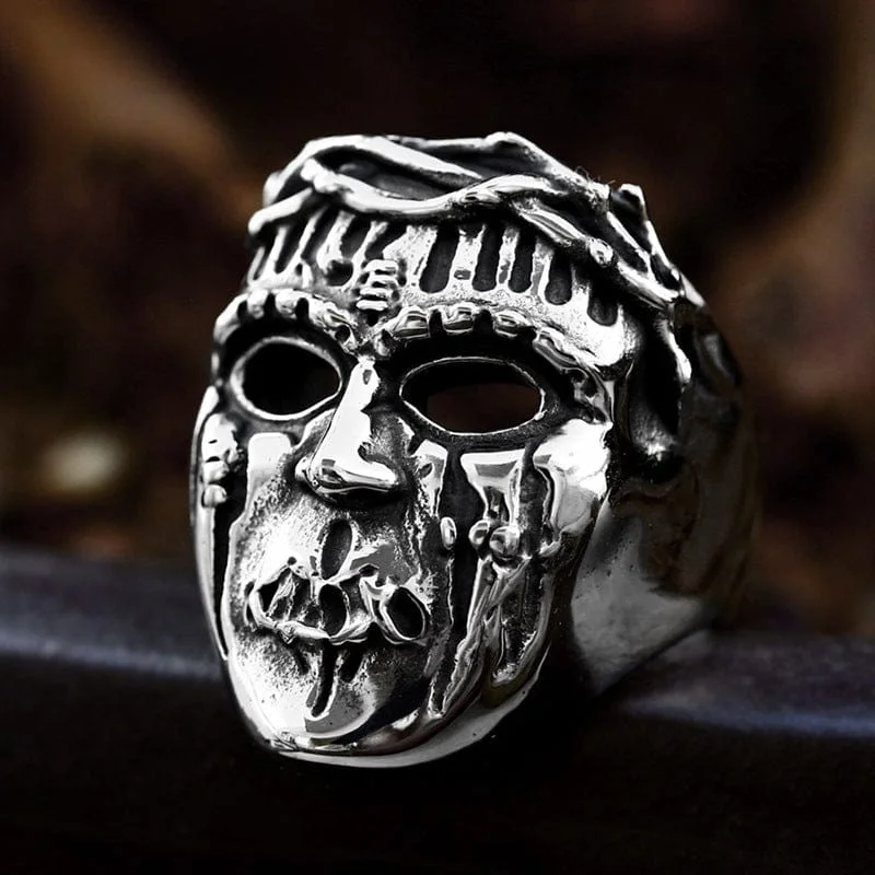 wedding bands for women -Men's Punk Skeleton Ring