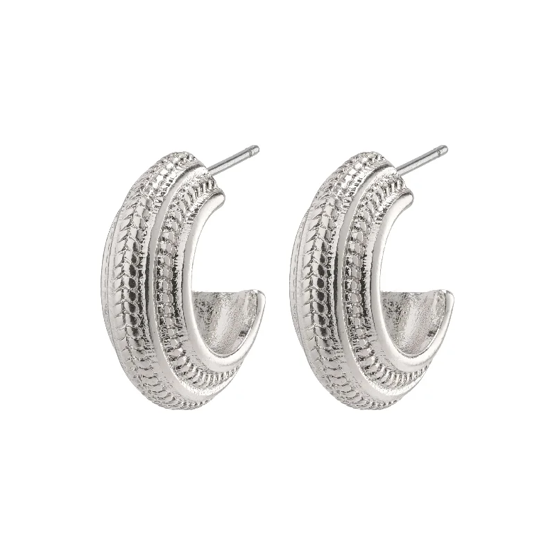 romantic pearl earrings for women -MACIE earrings silver plated