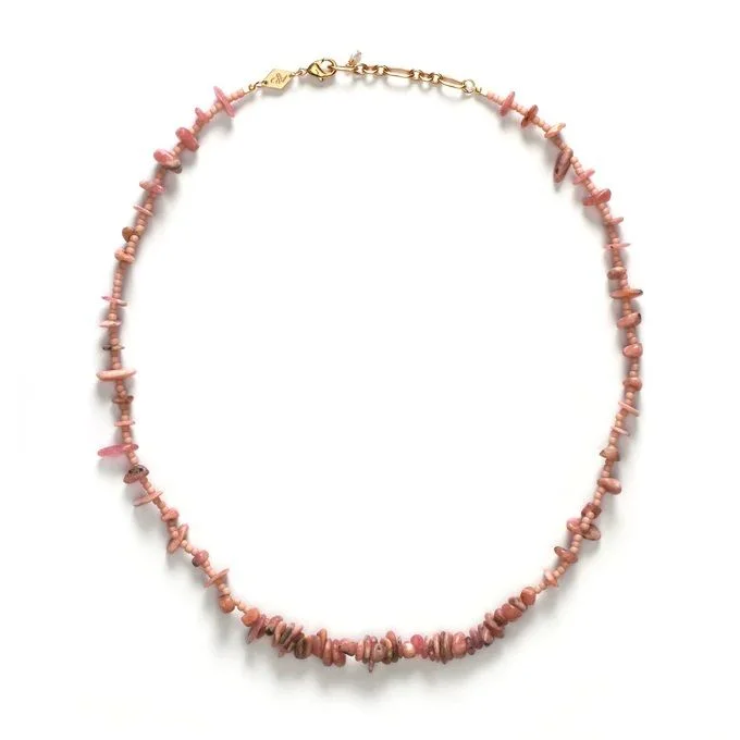 timeless necklaces for women -Reef Gold Plated Necklace w. Seashell Pink Coral