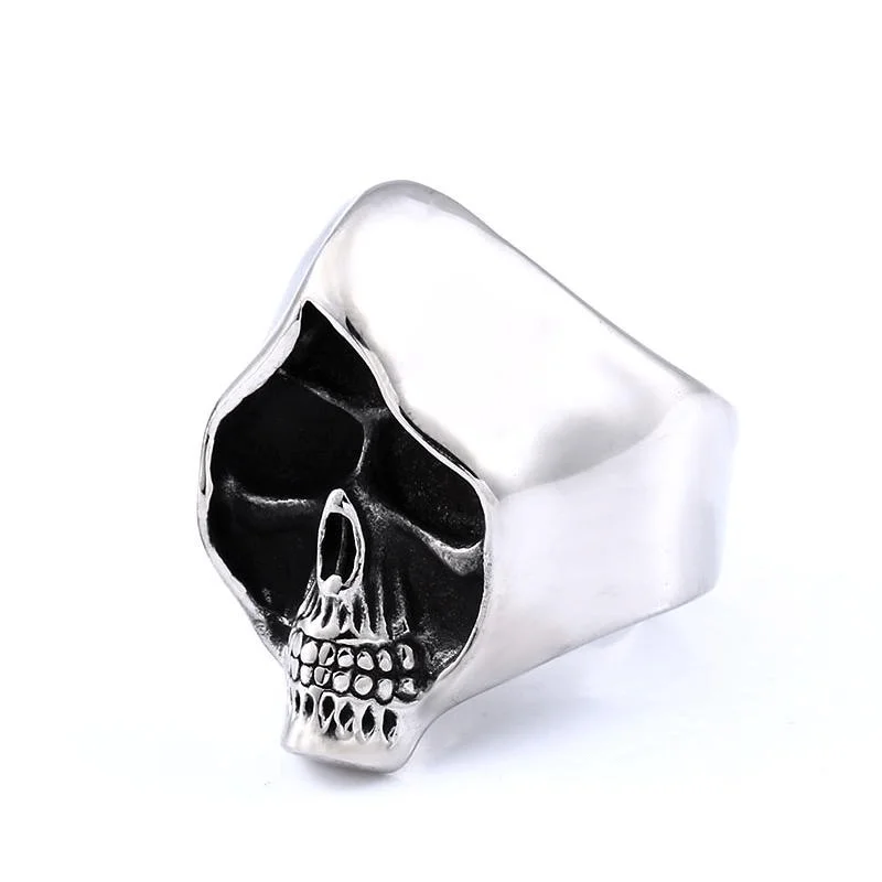 fashion rings for women -Men's Punk Skull Ring