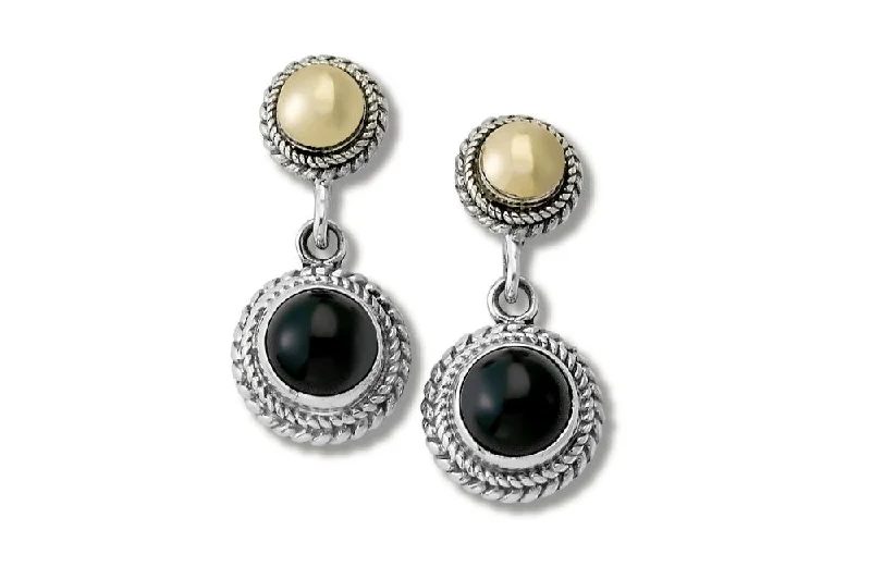 luxury drop earrings for women -Doral Earrings- Onyx