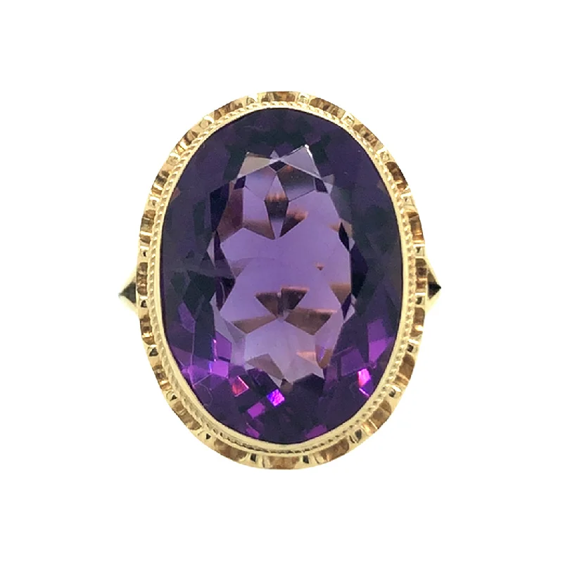 blue sapphire rings for women -Amethyst Ring