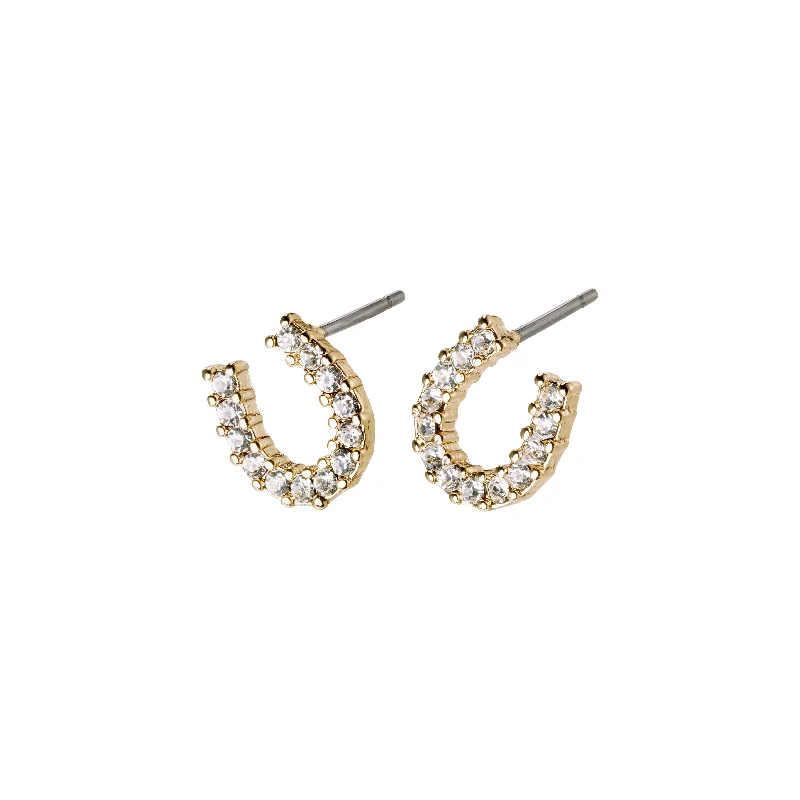 sparkling earrings for women -LEANNA good luck crystal earrings gold-plated