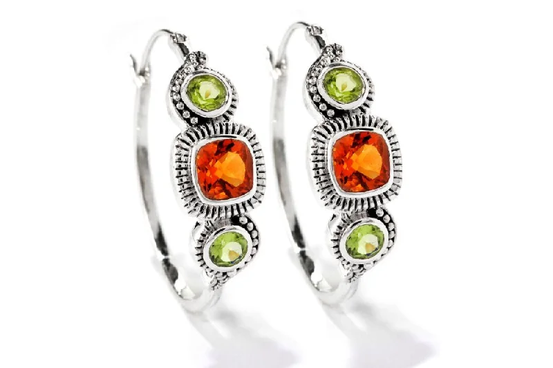 custom earrings for women -Alice Hoops- Peridot