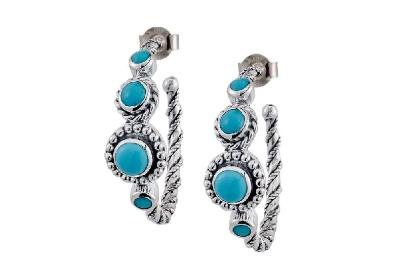 simple stud earrings for women -Sebali Earrings- Turquoise