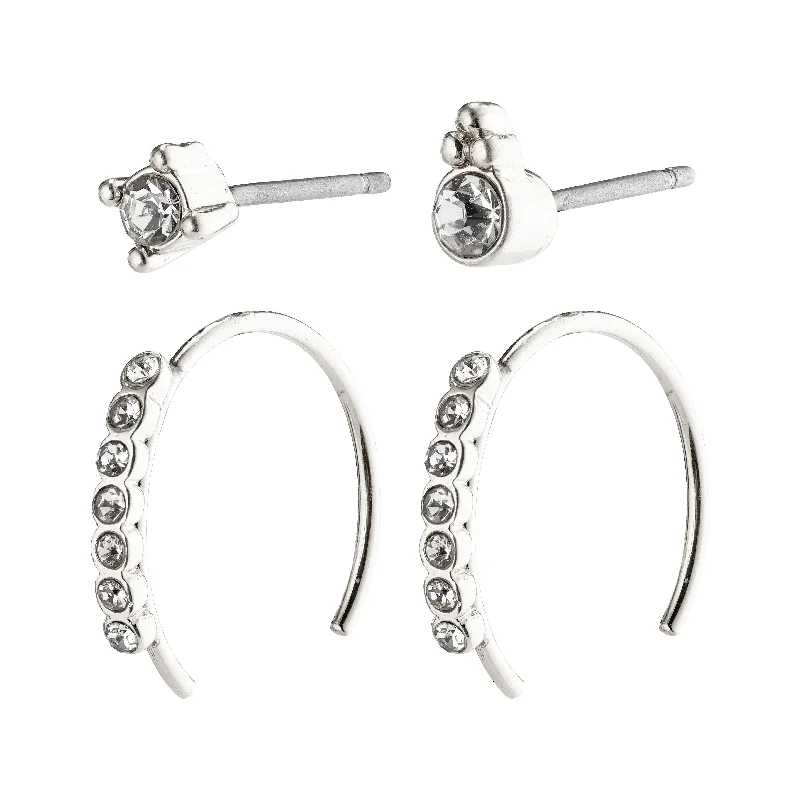 chic earrings for women -KALI crystal earrings silver-plated