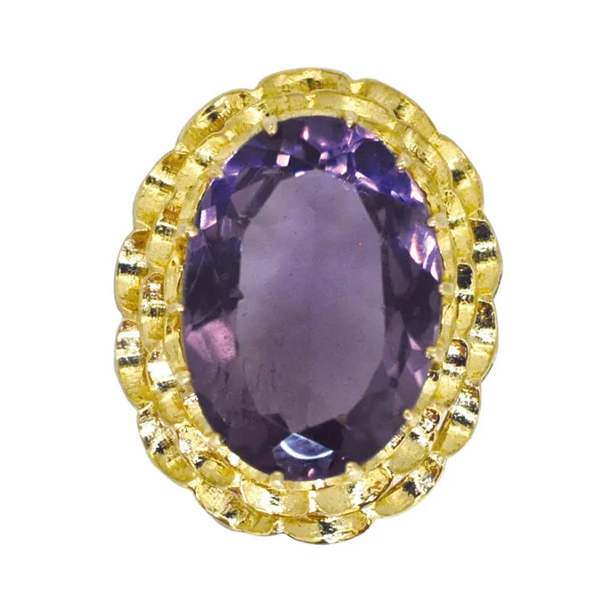 bold rings for women -Amethyst Dress Ring