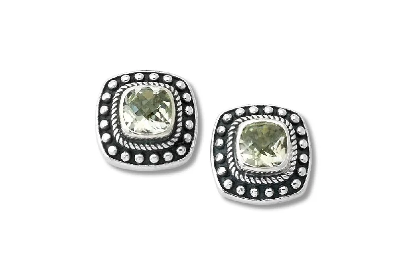 fashion hoop earrings for women -Berkah Earrings- Green Amethyst