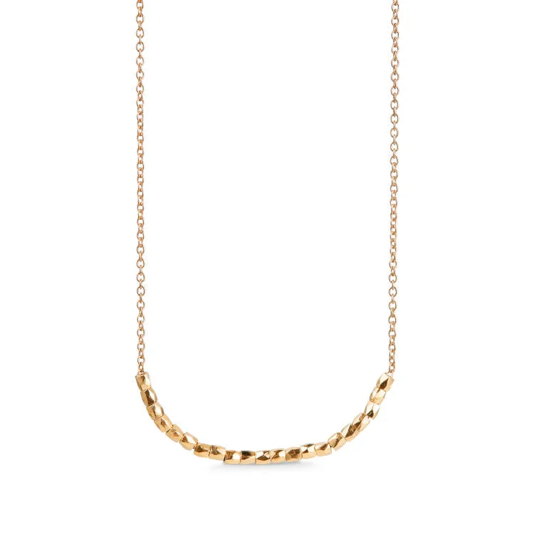 sparkling necklaces for women -Rock Beads me 18K Gold Necklace