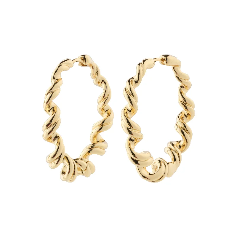 layered earrings for women -LARISA earrings gold-plated