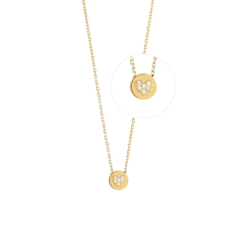 chic necklaces for women -Modern Words Fine Big Love 18K Gold Necklace w. Diamond