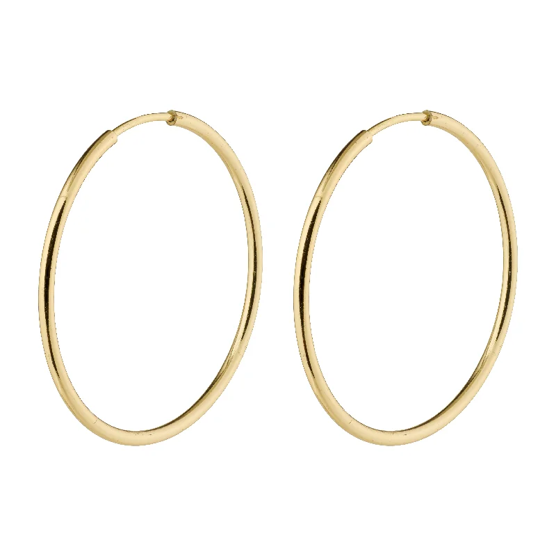 teardrop earrings for women -SANNE medium hoop earrings gold-plated