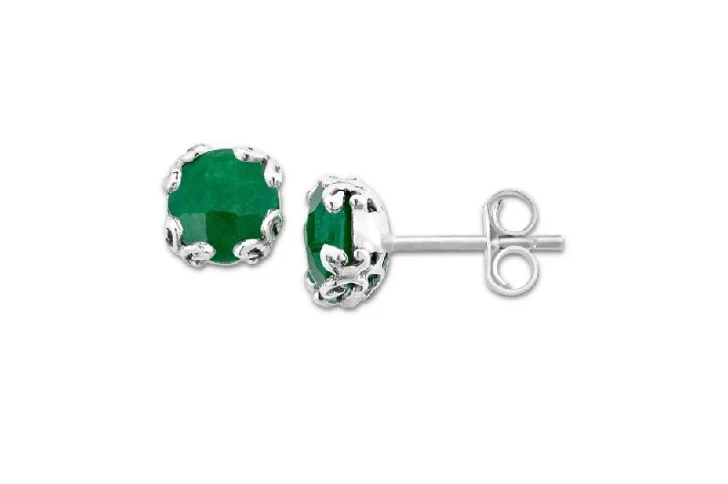 elegant earrings for women -Glow Studs- Emerald