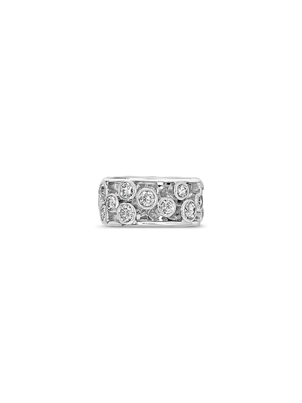 unique wedding rings for women -Diamond Bubble Estate Ring