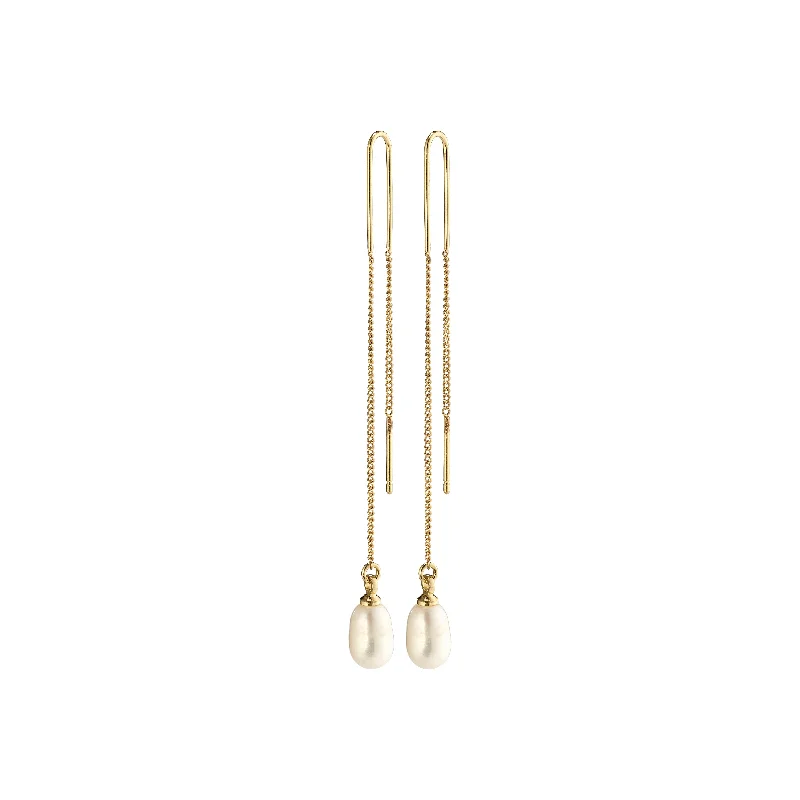 multi-layer earrings for women -CHLOE pearl earrings gold-plated