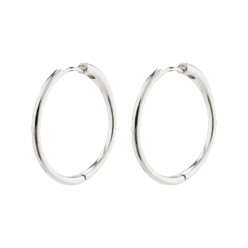 bridal earrings for women -EANNA large hoops silver-plated