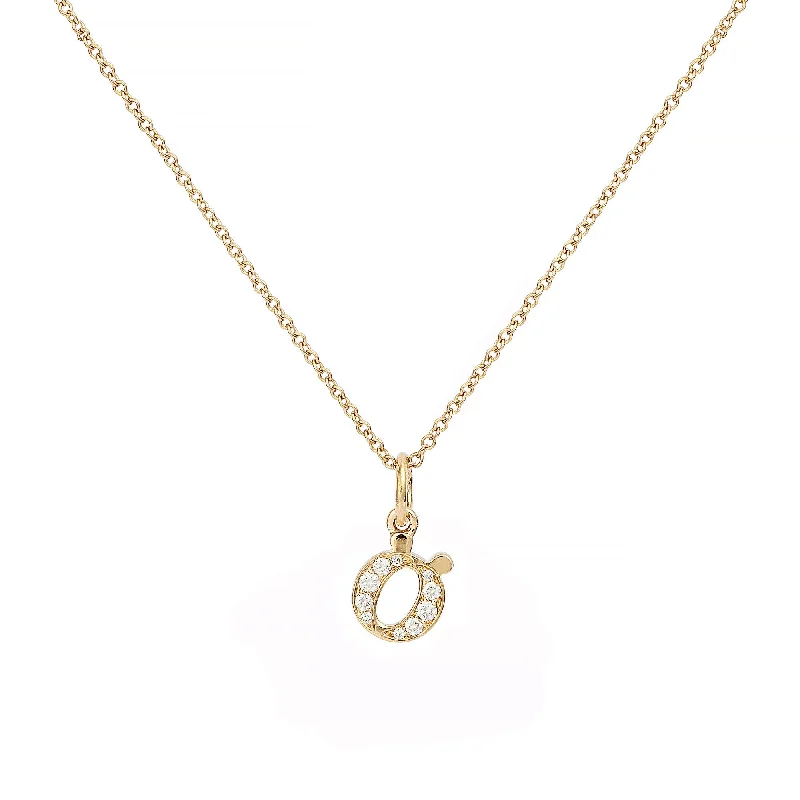 luxury gemstone necklaces for women -Love Letter Ö 18K Gold Necklace w. Diamonds